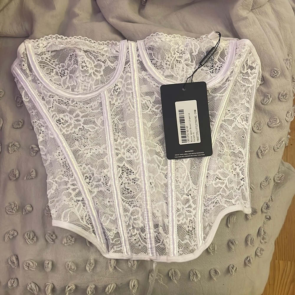 White lace lingerie corset PLT